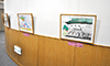 恵庭市立図書館で小学生ふるさと景観絵画コンクールの作品展